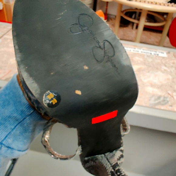 Animal print Bow shiny platform block heel ankle strap sandals - Jessica Simpson - Picture 10 of 10